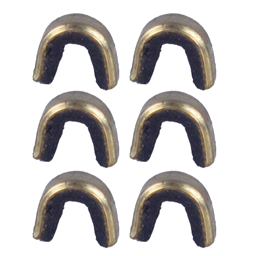 Archery Bow String Nocking Points Set Brass Buckle Clip Knocks, 6 Pack