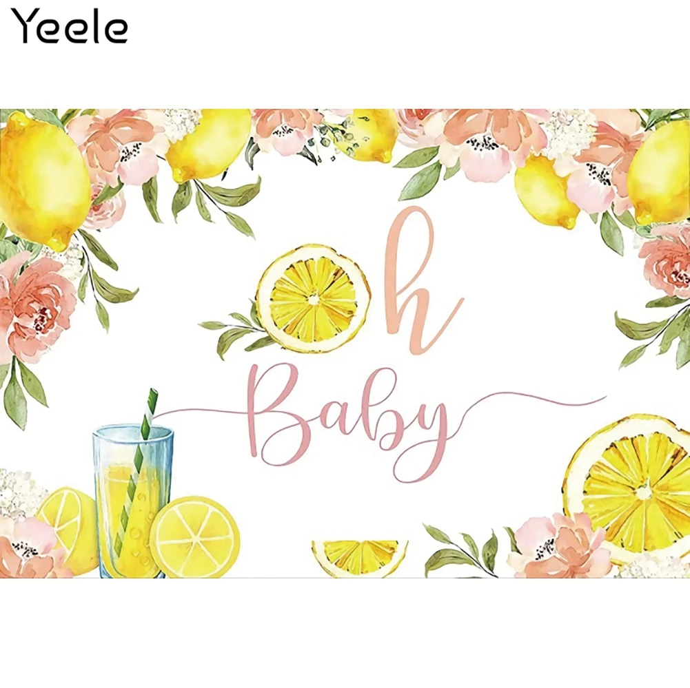 Yeele Summer Fruit Birthday Backdrop Lemon Juice Baby Shower Portrait Background Photocall Photography Photo Studio Photographic