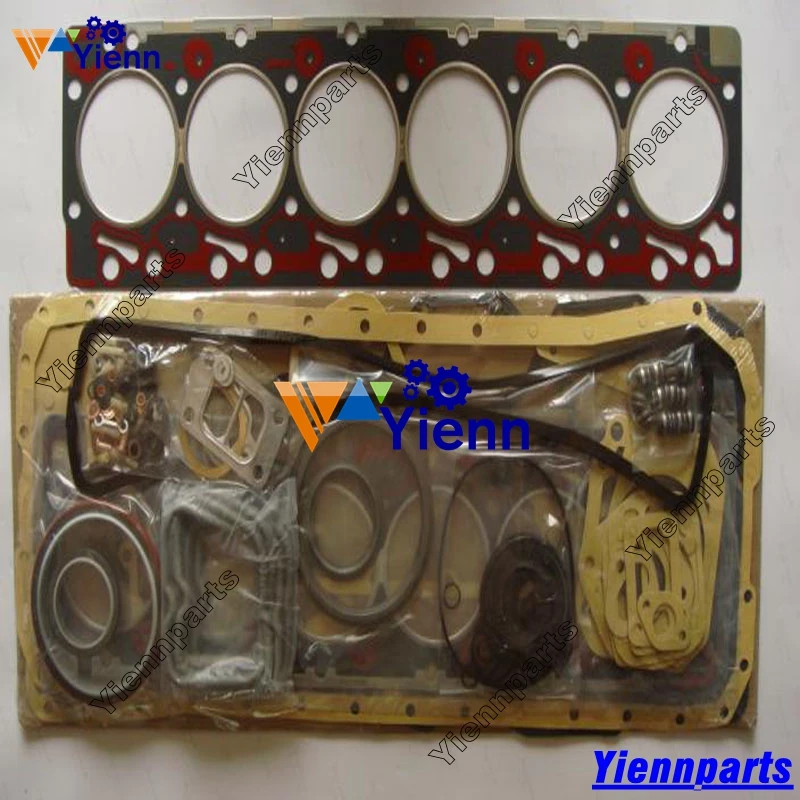 6D102 S6D102E-1 S6D102 Upper & Lower Gasket Kit For KOMATSU PC228US-LC 5.9L 12V  S6D102E-1A Diesle ENIGINE Spare Parts