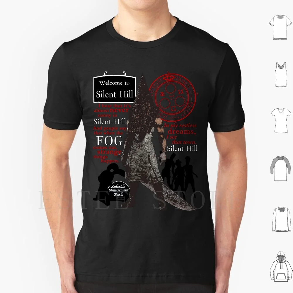 Silent Hill T Shirt Cotton Men DIY Print Silent Hill Pyramid Head Fog Darkness Town Welcome Silent Hill 2 Silent Hill 3 Silent