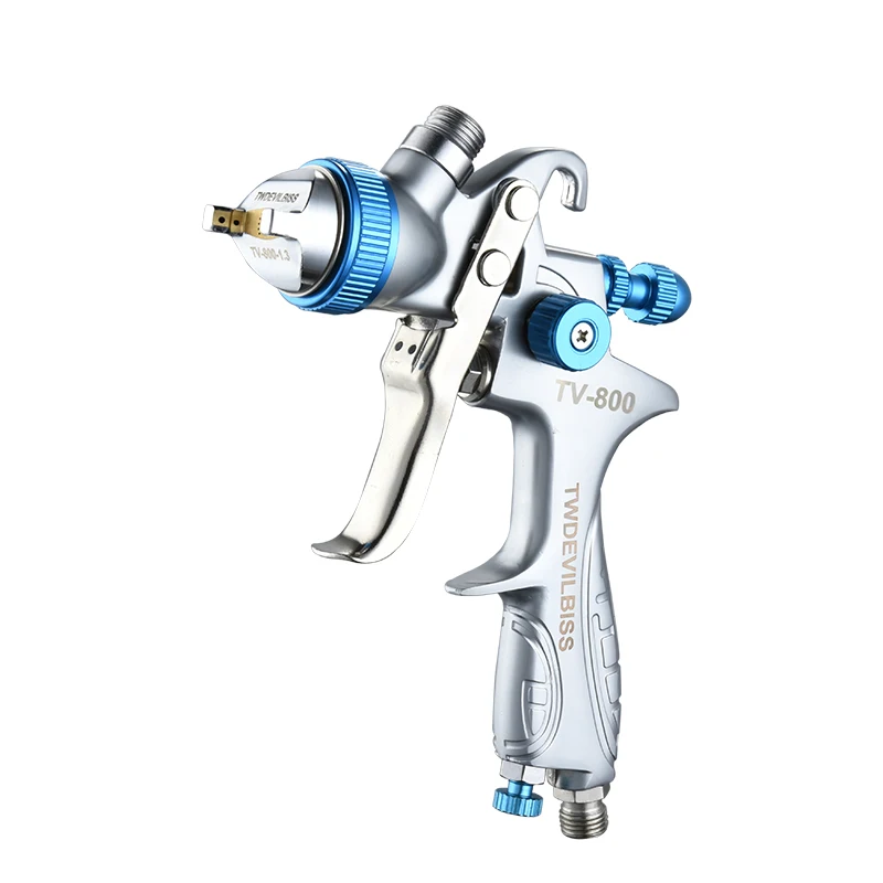 

TV-800 Air Spray Gun Multi-purpose For Woodworking Furniture Pneumatic Paint Pistol Tool Gravity Feed 600CC High Atomization