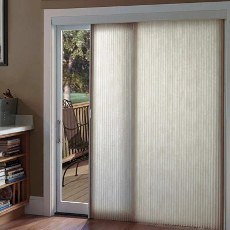 Window Curtains for Sliding Glass Door, Vertical Blinds, Honeycomb Shades, Model KV-Cellular, Customize Size