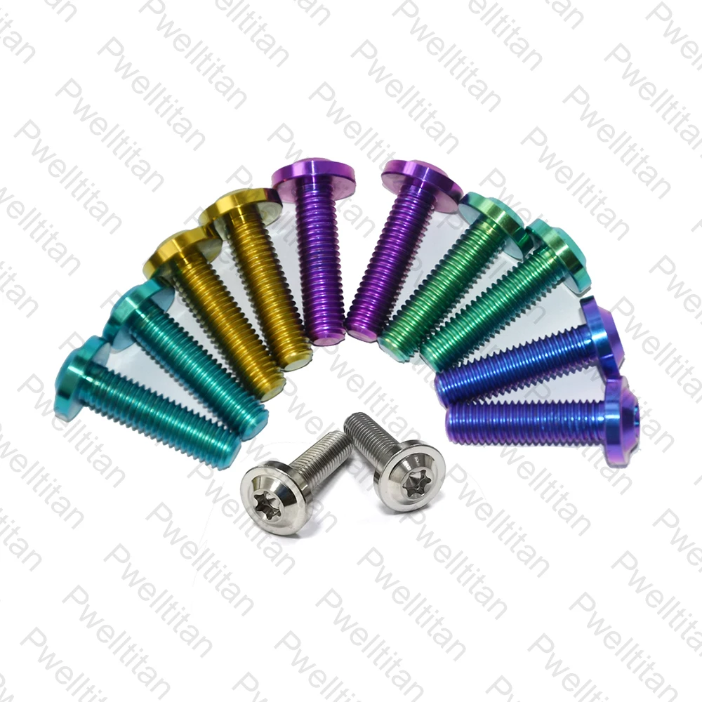 

4 PCS M8 X 30 Motorcycle Titanium Bolts Ti Alloy Umbrella Torx Socket Truss Headed MTB Screws Fastener 6 Color