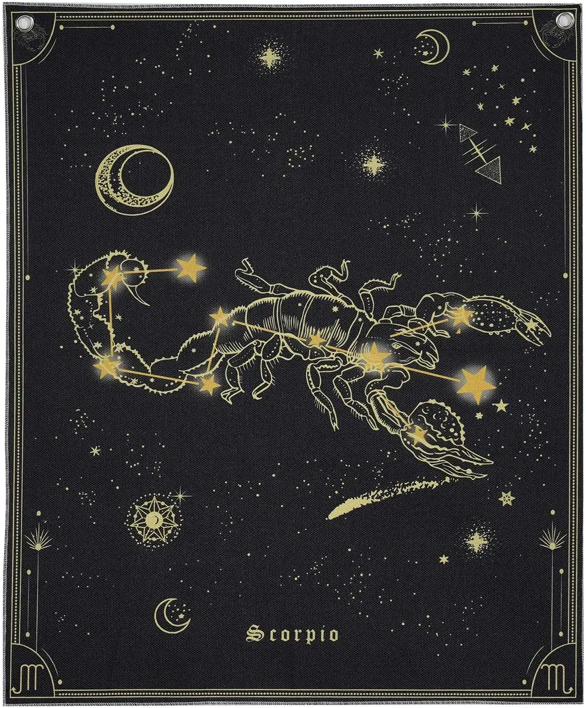 

Constellation Scorpio Black and Gold Tapestry Background Wall Covering Home Decoration Blanket Bedroom Wall Hanging Tapestries