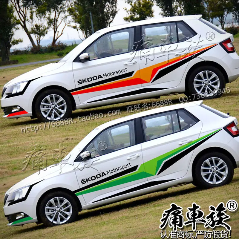 

Car stickers FOR new Skoda Fabia car stickers pull flowers Fabia car decoration decoration stickers