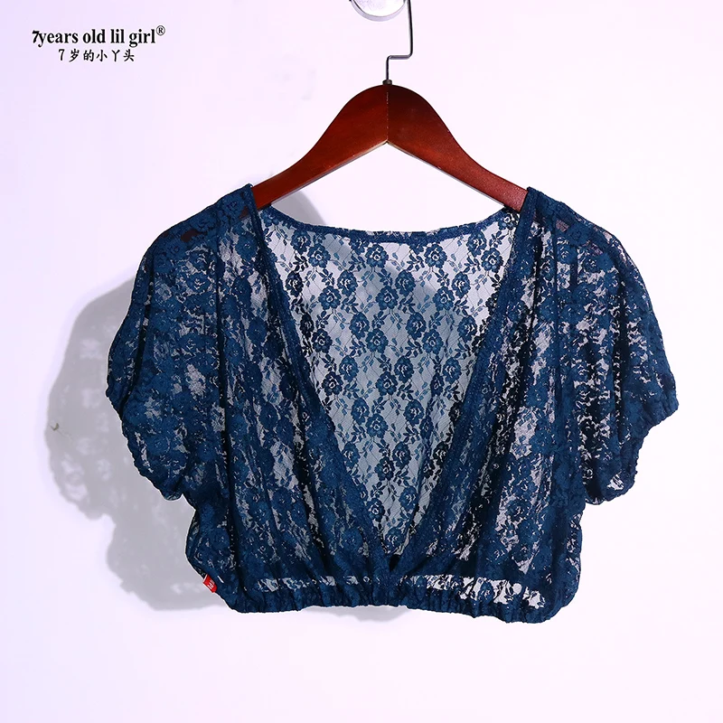 Dance Dress Belly Dance suit Short Sleeve New Korean Lace England Deep V Collar jacket Brand DDB40