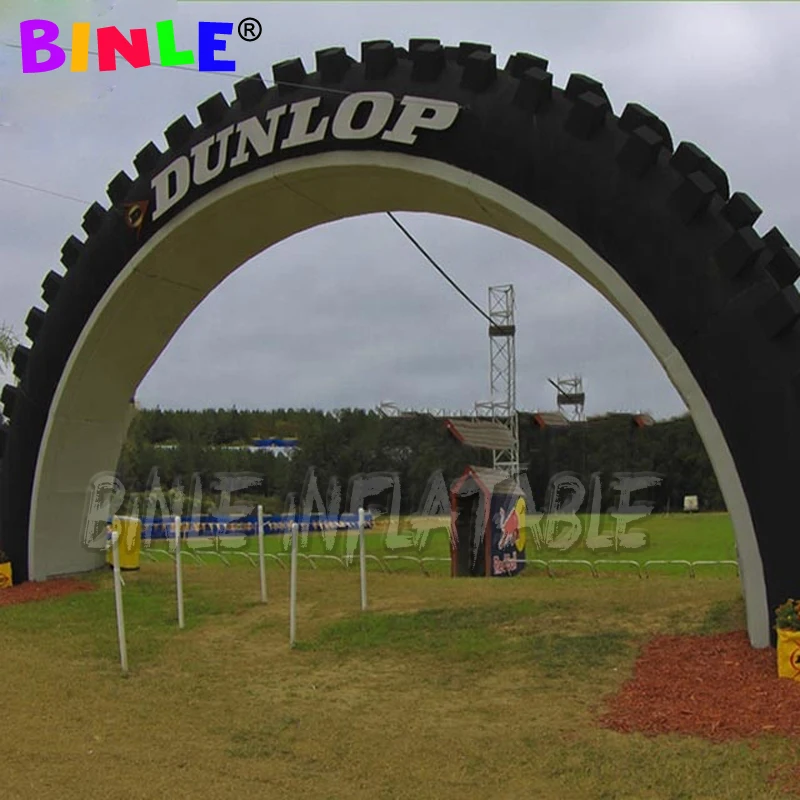 Most popular giant black inflatable tyre arch,inflatable tire advertising,inflatable start finish line arch for rental