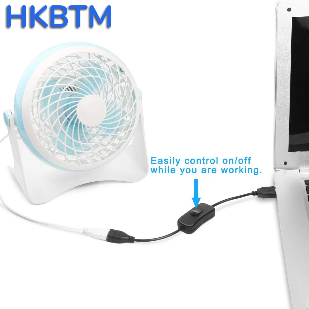 Hkbtm cabo usb de 28cm com interruptor liga/desliga, extensão de cabo para lâmpada usb, ventilador usb, linha de fonte de alimentação, adaptador durável de venda quente