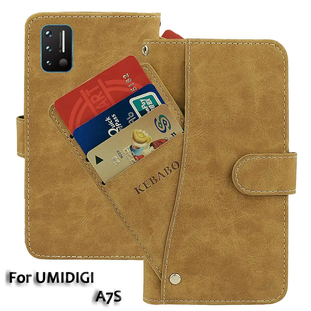 Vintage Leather Wallet UMIDIGI A7S Case 6.53