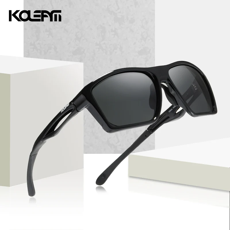 KDEAM Impact Resistance TR90 Men's Sunglasses Polarized Lens Tank Hinges Ultra Light Sun Glasses Bending Freely KD626