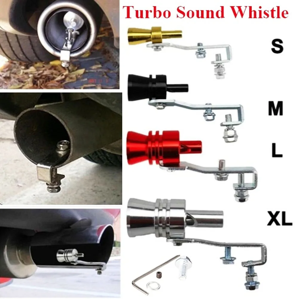 

Universal Turbo Exhaust Pipe Whistle Muffler Whistle Exhaust Simulator Exhaust Pipe Head S/M/L/XL