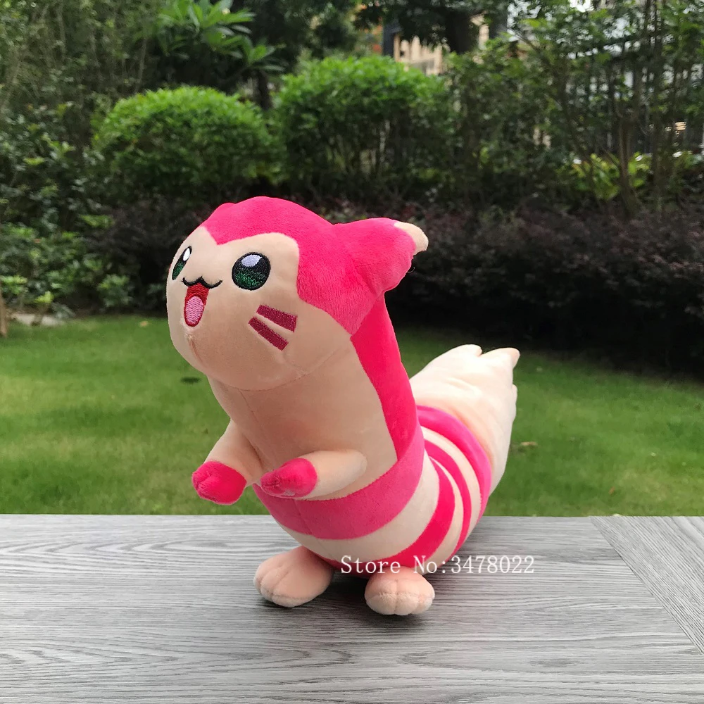 2 Style Pokemon Brown & Pink Shiny Furret Plush Cute Cartoon Stuffed Toy Soft Doll Length 17\