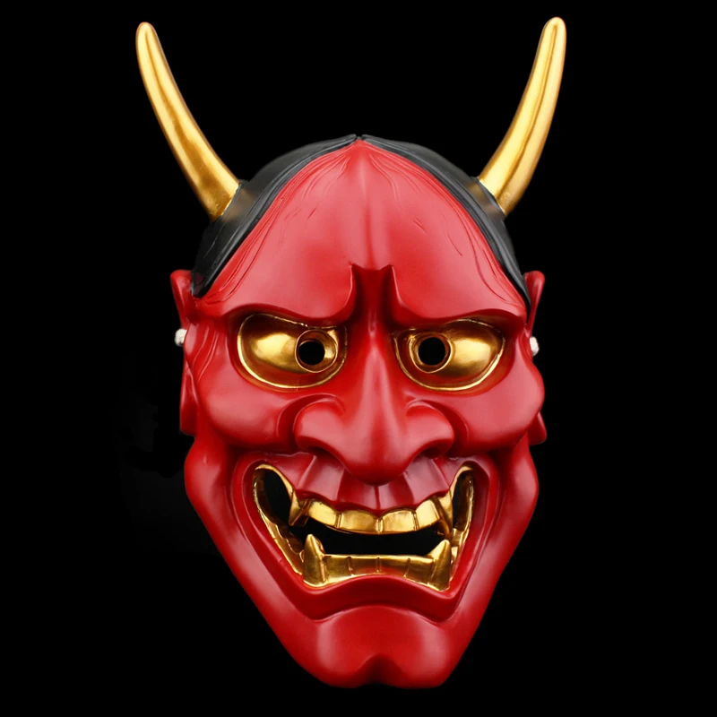 Hannya Mask Japan Style Resin Carnival Halloween Decorative Japanese Buddhism Prajna Ghost Cosplay Hanya Devil Masks Horror