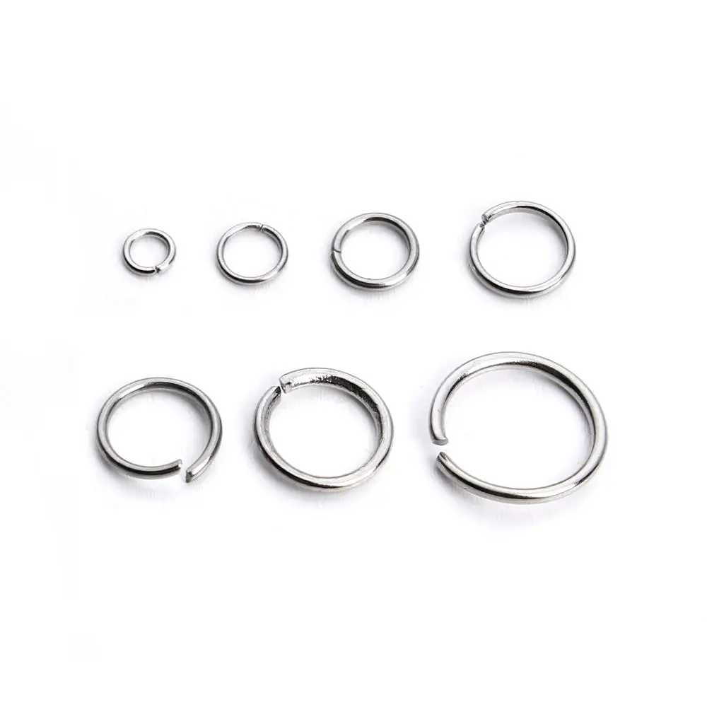 1Box 3-10mm Mixed Stainless Steel Open Jump Rings Split Rings Connectors For Diy Jewelry Making DIY Necklace Crafts Accessories image 5