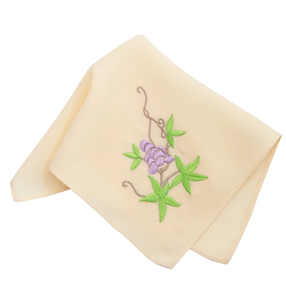 Accessori per tessuti per fazzoletti da donna assortiti floreali Hanky con fiori ricamati da donna 2 pezzi A3