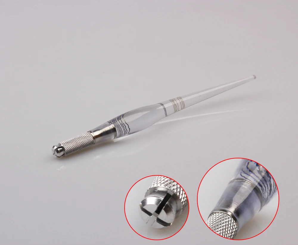 Pluma de tatuaje de Microblading, 10 piezas, maquillaje permanente, cejas, labios, bordado, pluma Manual