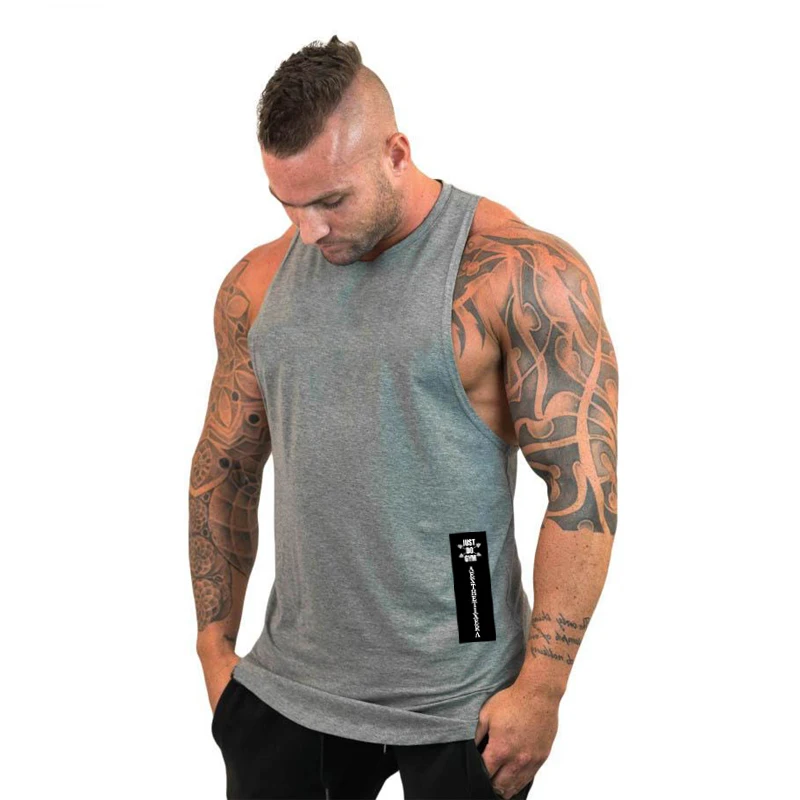 

Fashion Workout Vest Brand Casual Cotton Gym Tank Tops Men Sleeveless Bodybuilding Clothing Undershirt Fitness Stringer Muscle