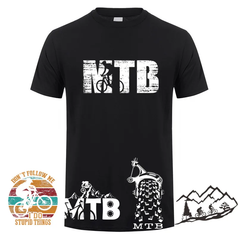 Mountain Bike T Shirt  MTB Biking Men Unisex Cotton Cool Design Bicycle Tops Tee