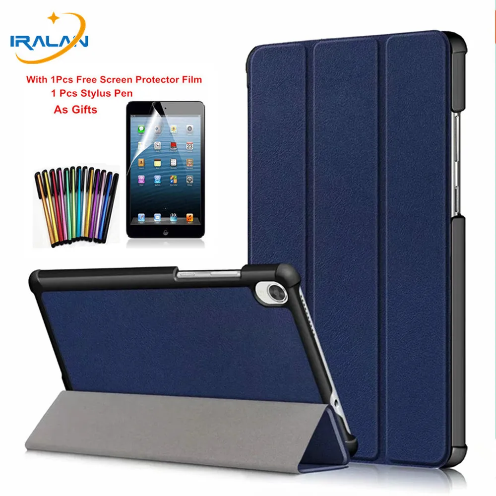 For Lenovo Tab M8 8.0 TB-8505F TB-8505X Magnetic PU Leather Flip Stand Cover For Lenovo Tab M8 FHD TB-8705F TB-8705N+Film+Stylus