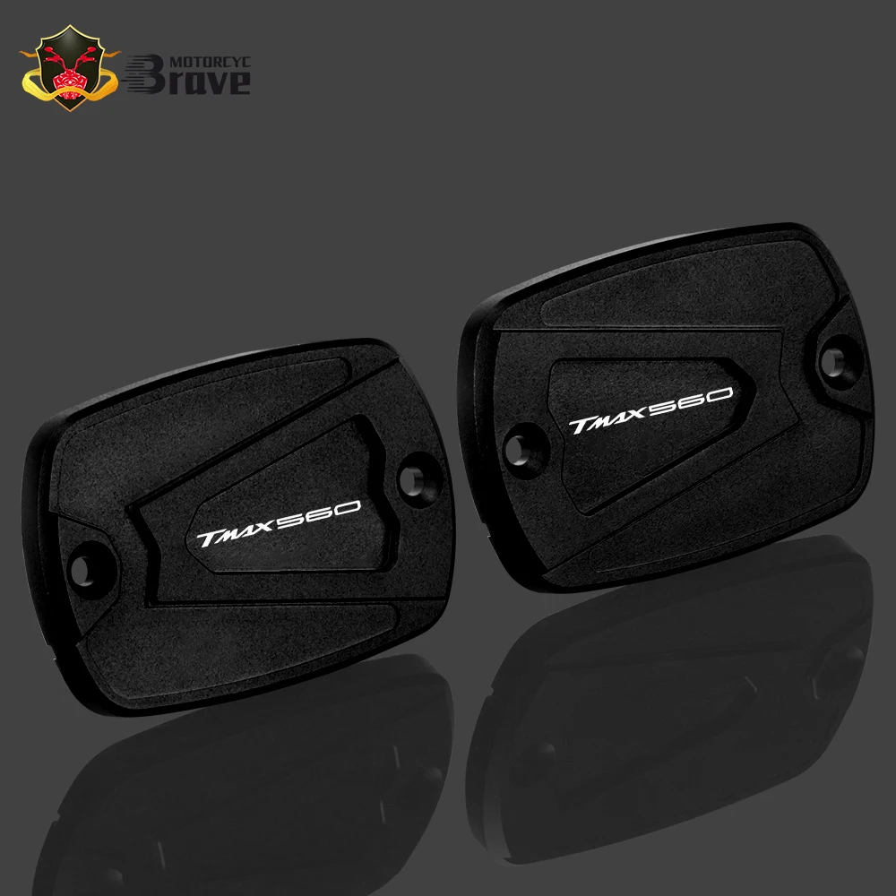 TMAX560 CNC Aluminum Red Motorcycle Brake Fluid Fuel Reservoir Tank Cap Cover For YAMAHA TMAX 560 TECH MAX 2020 2021 TECHMAX