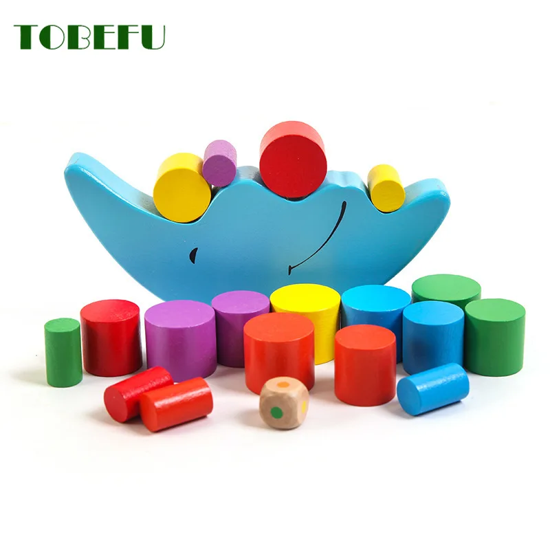 Holz Stacking Blocks Ausgleich Puzzle Mond Gleichgewicht Spiel Montessori Eltern-kind-Interaktion Sortierung Spielzeug für Kinder