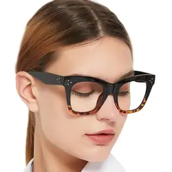 OCCI CHIAR Oversized Reading Glasses Women Fashion Large Frame Cat Eye Presbyopia Glasses Optical Reading Glasses Magnifier+1.0