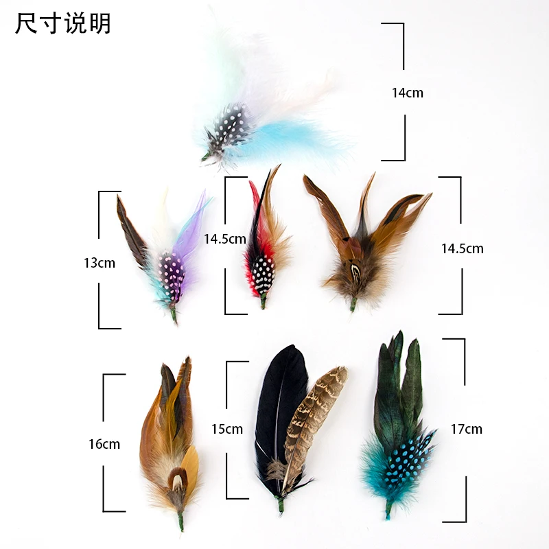 Natural Feathers Decoration Headdress Beautiful Chicken Pheasant feather for crafts Wedding Carnival Stage Hats Accessories