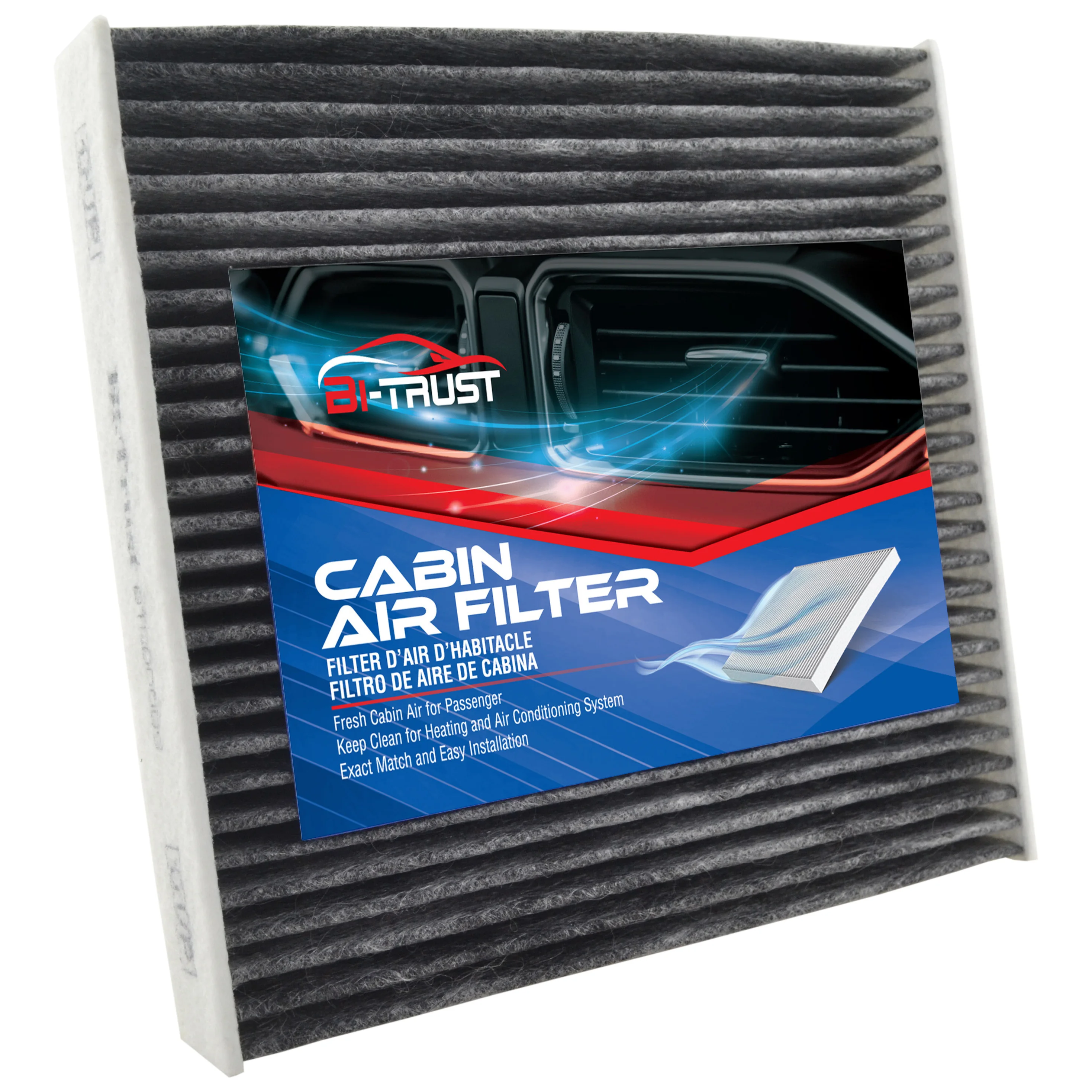 Bi-Trust Cabin Air Filter for 2013-2016 Scion FR-S H4 2.0/2013-2020 Subaru BRZ H4 2.0/Honda Fit 2007-2008 L4 1.5L 80291-SAA-J01