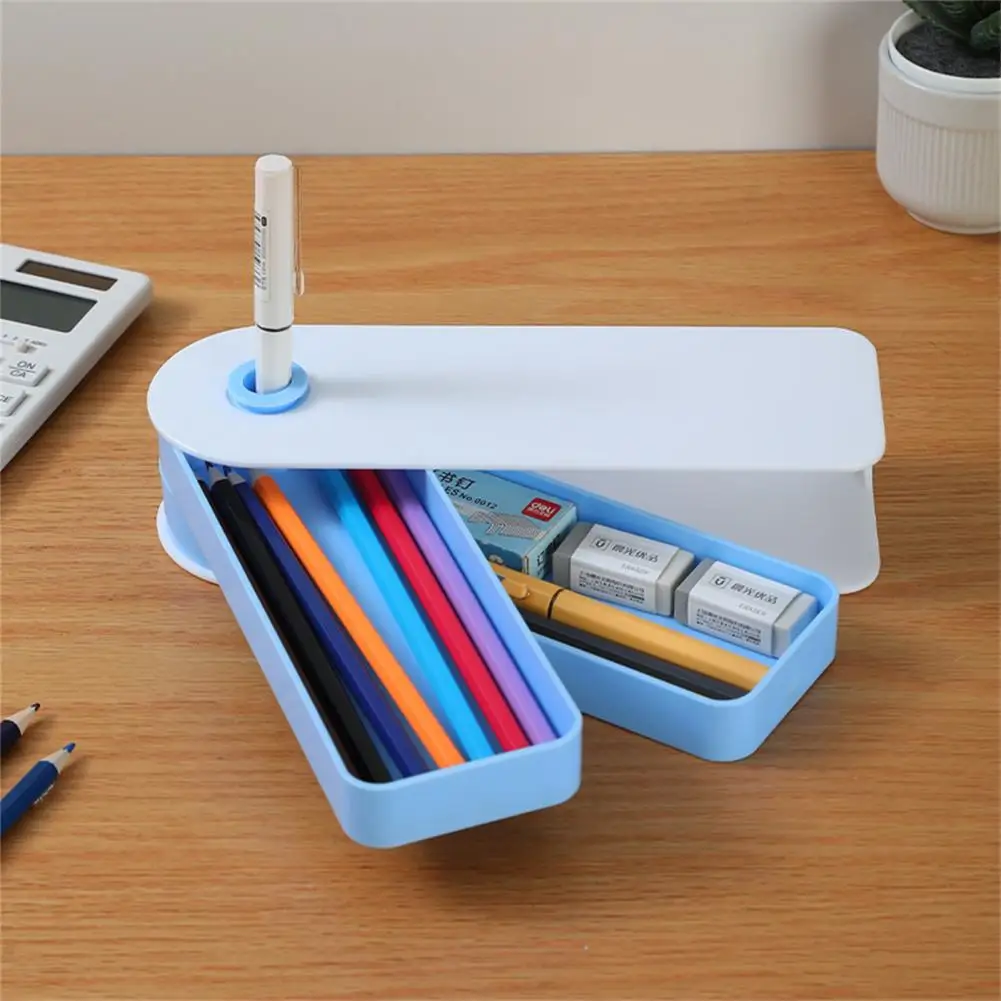 Under Table Rotation Drawer Tray Desk Pencil Organizer Large Capacity Under Desk Organizer Hidden Kitchen Home Storage Case