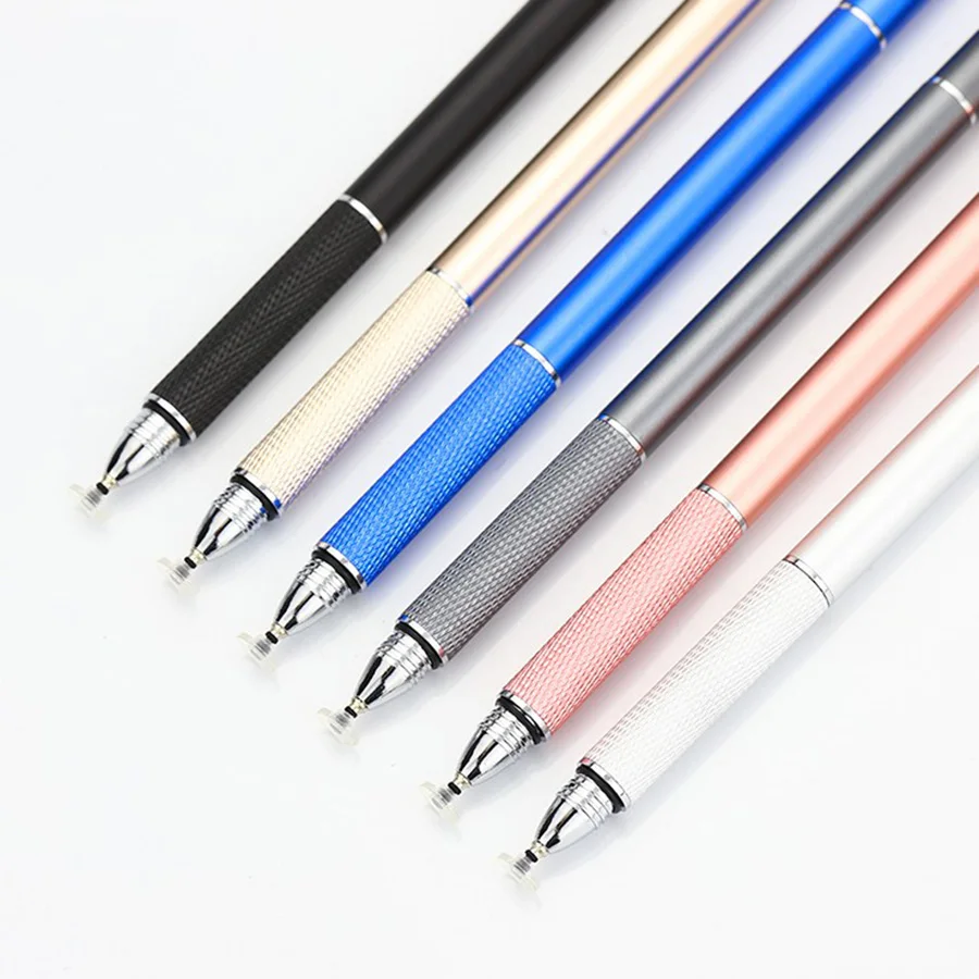 Metall Disc Tipps Hohe Kunden Logo Touch Stift Präzision 2 in 1 Stylus Stift für Handy