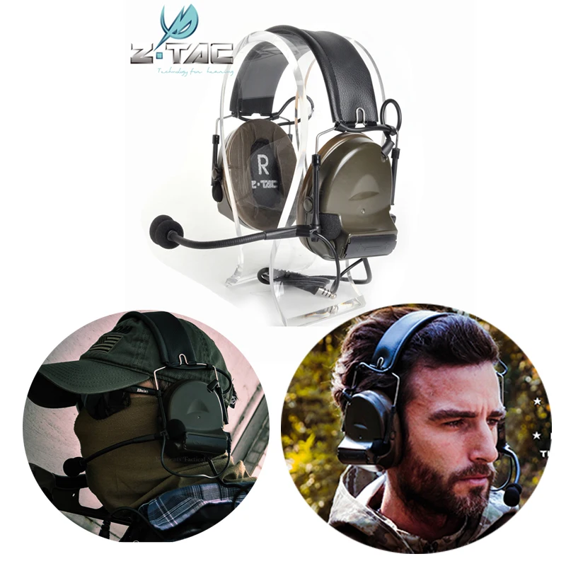 Z-Tac Softair Tactical headset Comtac II 6.0 Headset  Noise Canceling Headphone Hunting airsoft EarphoneZ041-NEW