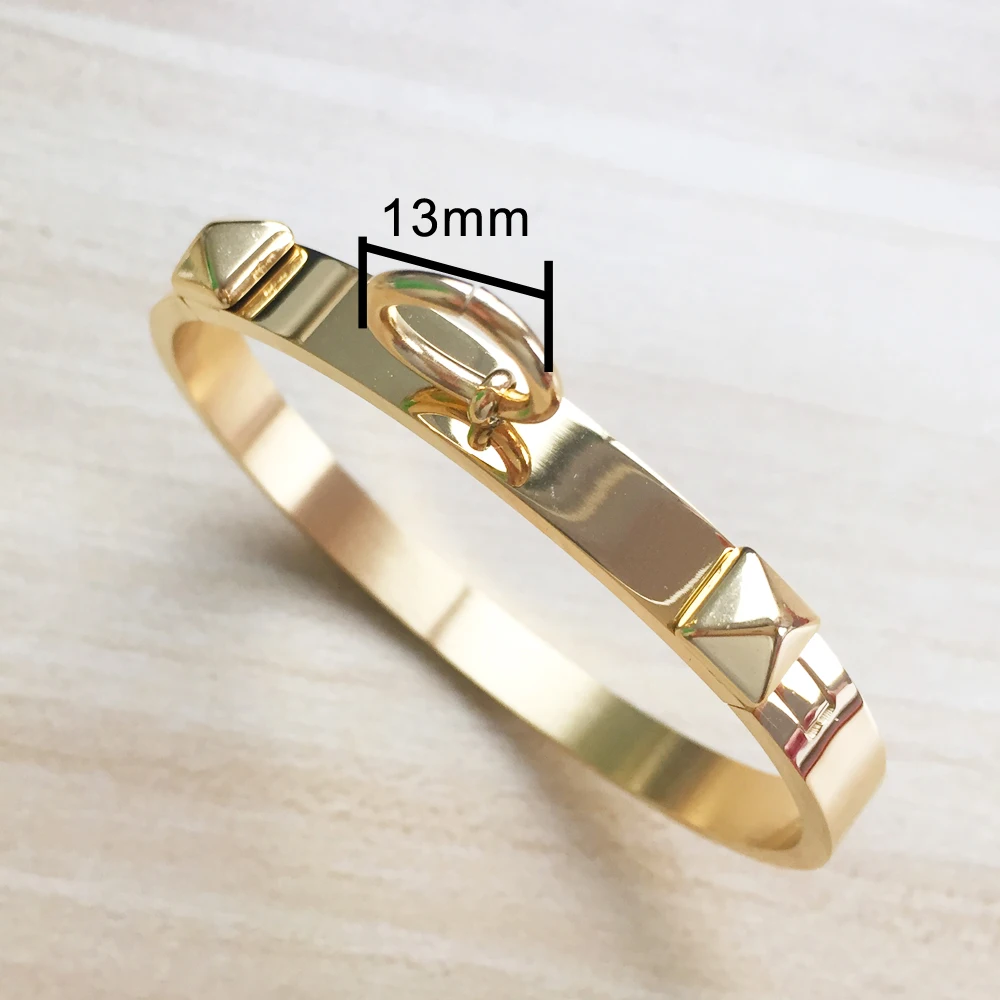 2021 Fashion Pyramid Bangles for Women Trendy Stainless Steel Rivet Bracelets Bangles Luxury Jewelry Pulseiras Feminina