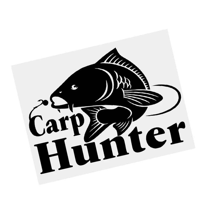 

S61412 # Carp Hunter Black Transparent Car Sticker Vinyl Decal Waterproof Decors for Motorcycle Bumper Laptop