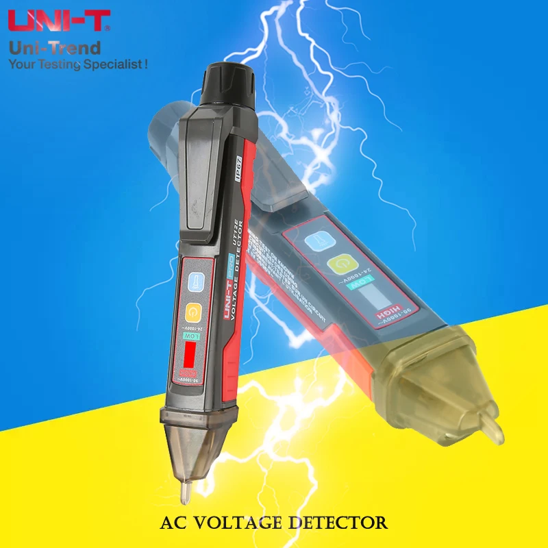 

UNI-T UT12D/S/UT13A/B AC Voltage Detector; IP67 protection level non-contact electrician / household test pen UT12E/UT12M