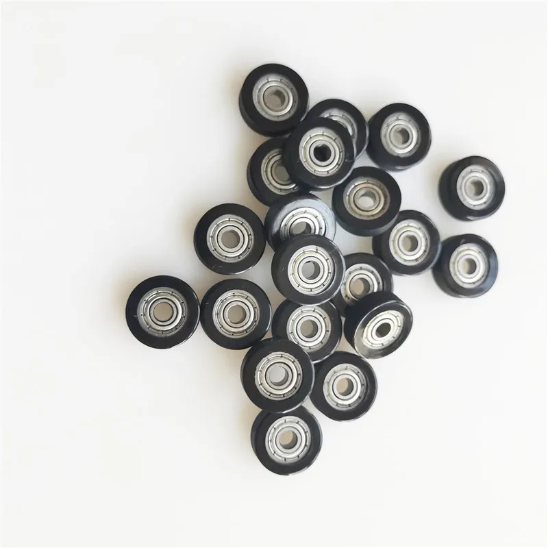 PU416-5 저소음 TPU 고무 볼 베어링, PU 고무, TPU 소프트 베어링 롤러 휠 풀리, 4*16*5mm, 10 개