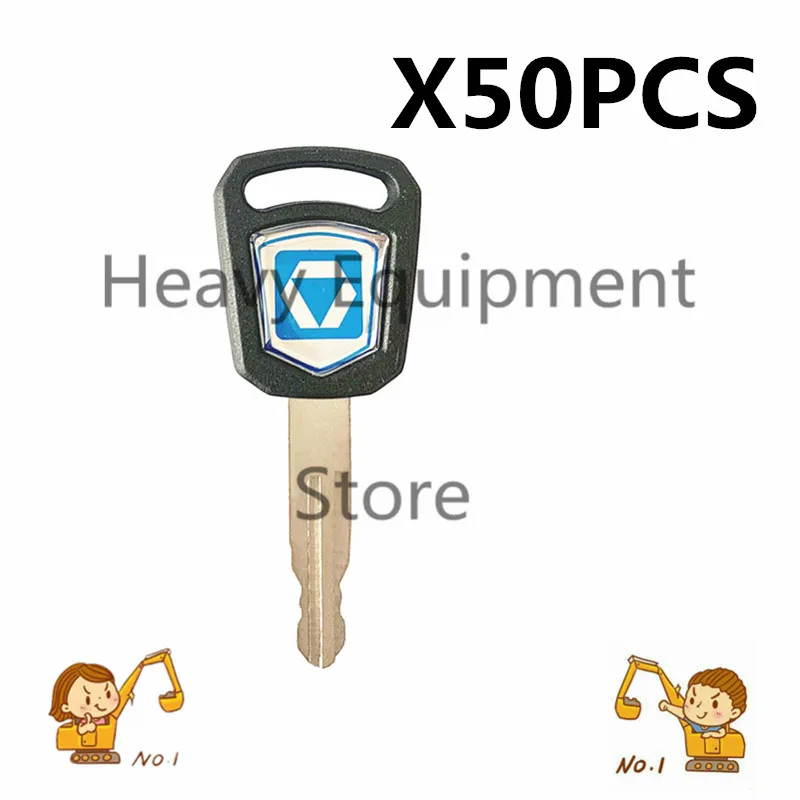 50 Pcs Heavy Industrial Equipment Key For Xugong XCMG Excavator Loader Truck