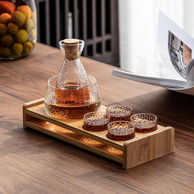 

Japanese Cocktail Shaker Bar Set Whiskey Glass Eco Friendly Round Striped Classic Dispensador De Cerveza Shot Glasses BD50BS