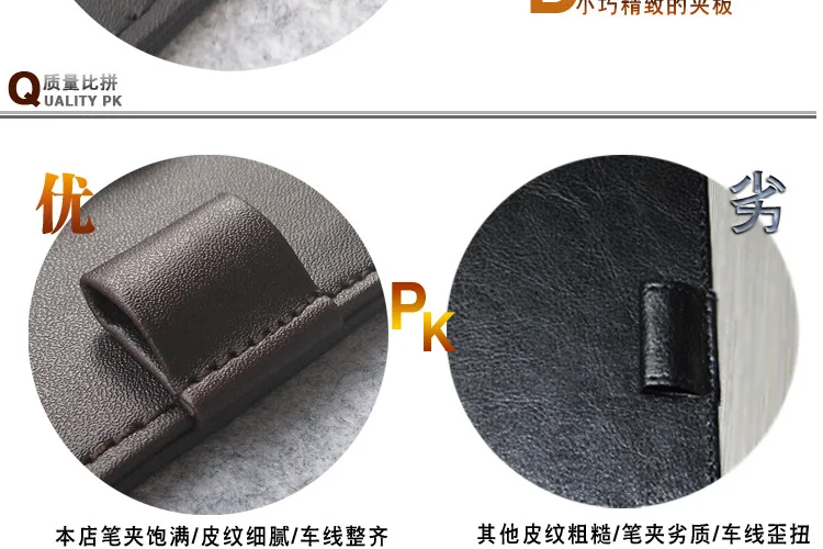 A5 Paper File Folder PU Leather Document Clipboard for Meeting Report Magnetic Drawing & Writing Pad Menu Clip Board