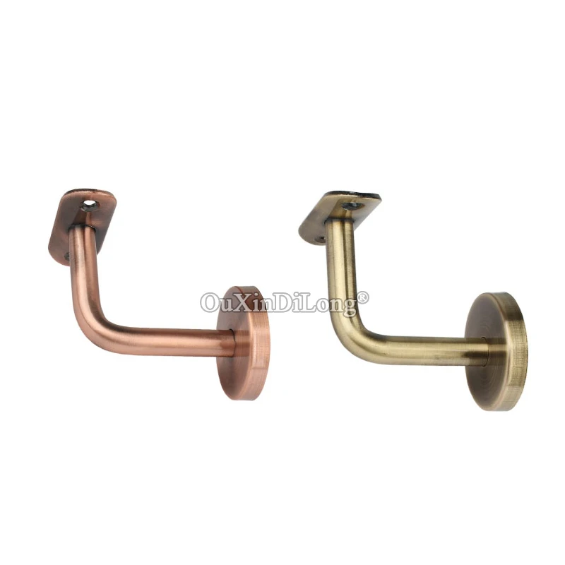 4PCS Stainless Steel Handrail Brackets Stair Handrail Guard Rail Mount Banister Support Wall Bracket Red Bronze/Bronze GF803