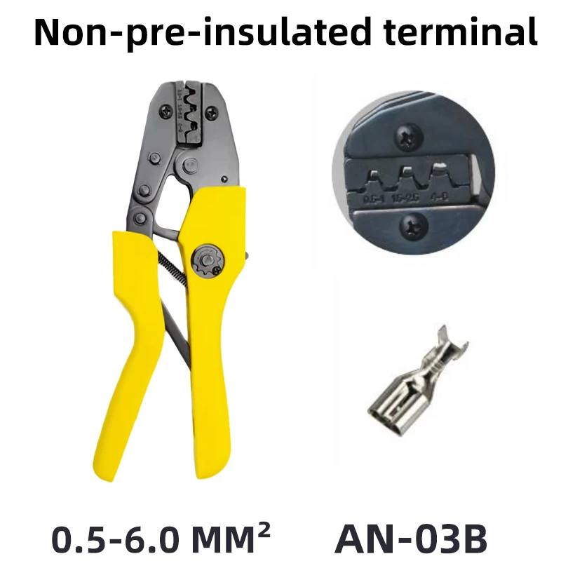 AN-03B Wire Crimping Plier For 0.5-6mm2 Terminals Crimper Tools Hand Tools AWG20-10 Electrical Clamp Multifunctional Tools