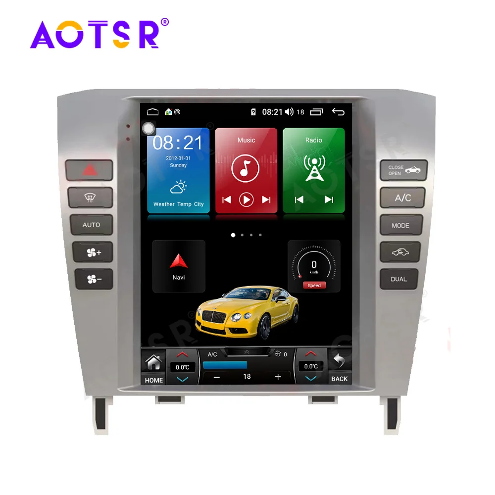 Tesla style Android 11 6+128GB Car Multimedia Player For Lexus SC430 GPS Navi Radio head unit