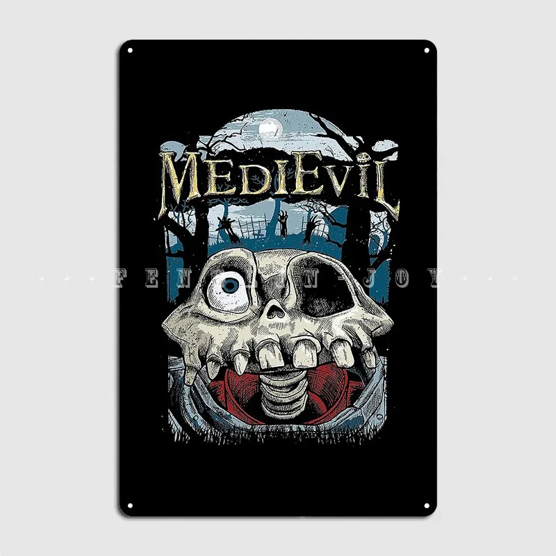 Medievil Sir Daniel Fortesque letrero de Metal, cine, sala de estar, cueva, Pub, crear placas, cartel de estaño