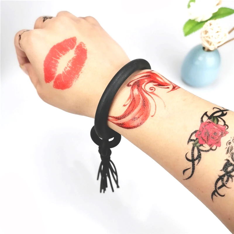 UKEBAY New Tassel Bangles For Women Charm Bracelets Gothic Hand Accessories Gift Lovers Rubber Jewelry Handmade Designer Bangle