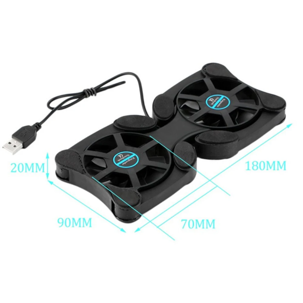 Folding Desk Double Cooling Fan USB 150ma Quiet Radiator Pad Charging Board Heatsink Portable For Laptop Notebook Accessories