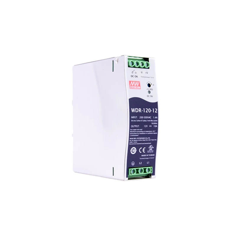 

Mean Well WDR-120-12 180-550VAC Input voltage meanwell DC 12V 10A 120W Single output Industrial DIN RAIL Power Supply