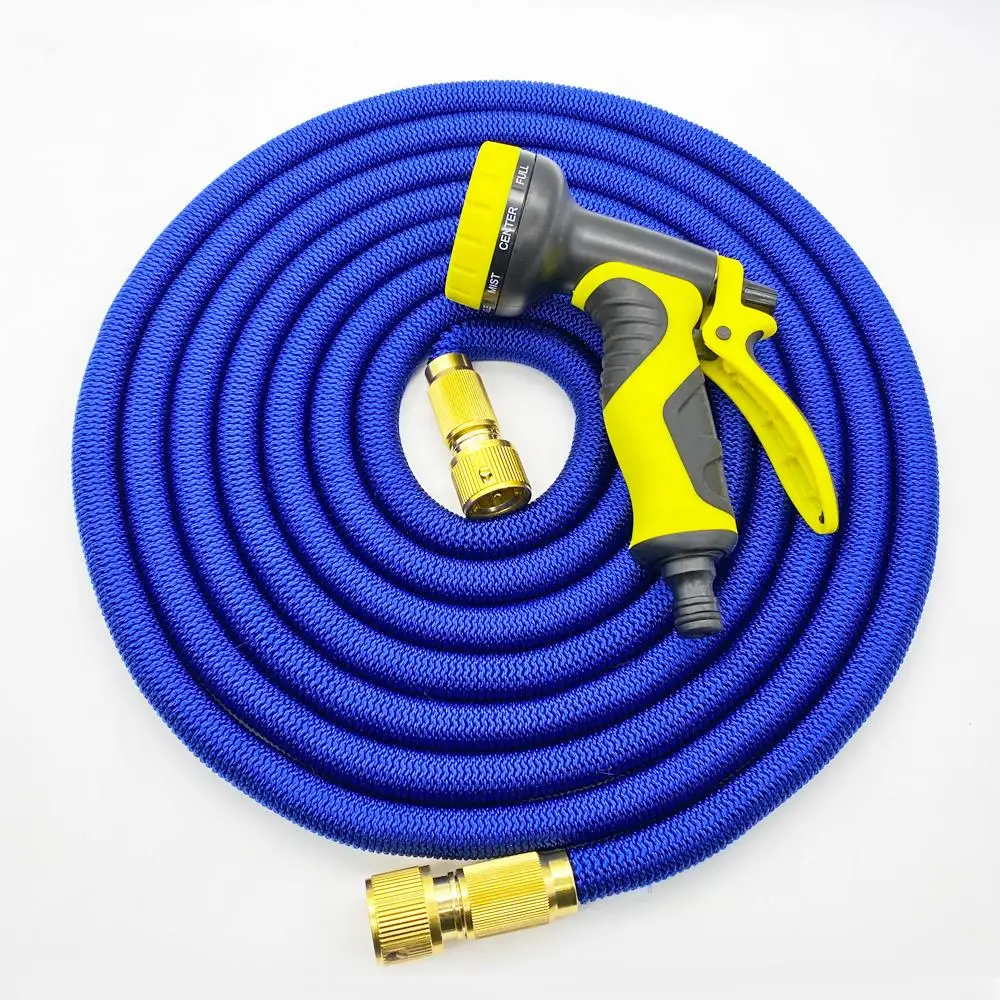 Hot Sale Expandable Nice Garden Hose Flexible Water Hose Extensible Hoses With Plastic Spray Gun Car Wash Adjutable Nozzle