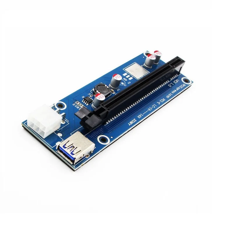 PCI-E Express USB3.0 1x to16x موسع الناهض بطاقة محول SATA كابل الطاقة لوحة دارات مطبوعة