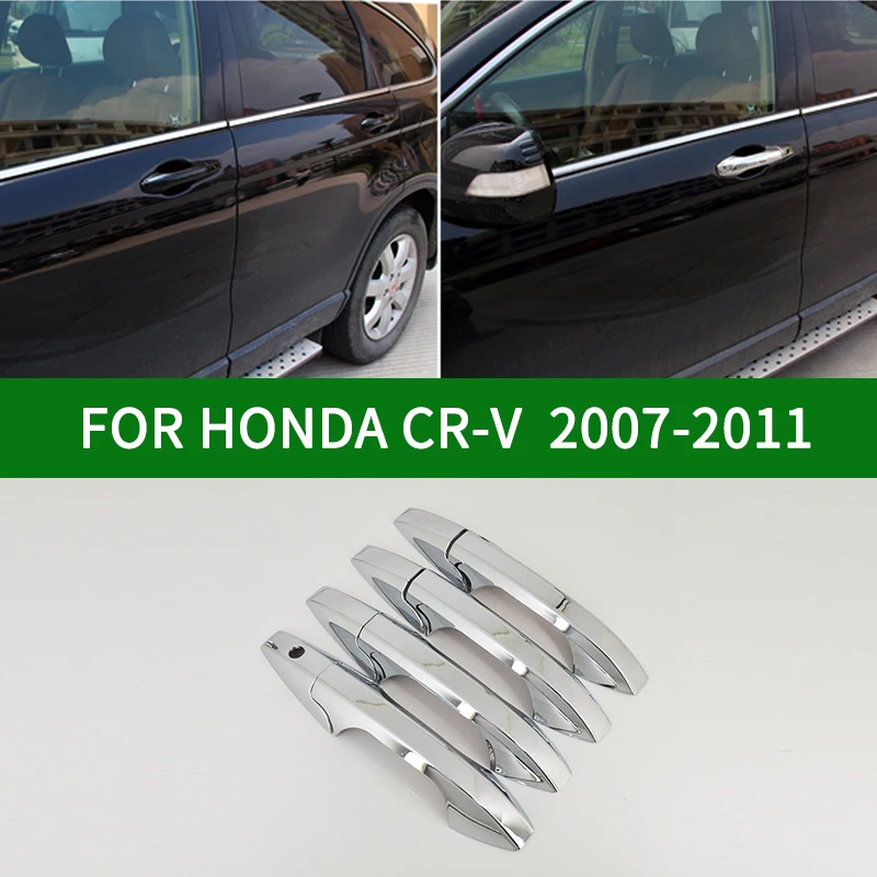 

For Honda CR-V 2007-2011 chrome silver Door Handle Cover Bezel Trim CRV 2008 2009 2010