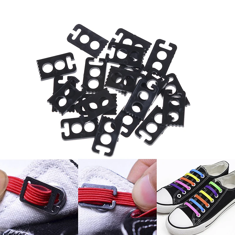 10/20Pcs Convenient Tieless Lace No Need Tie Flat Shoelaces Flat Ancho