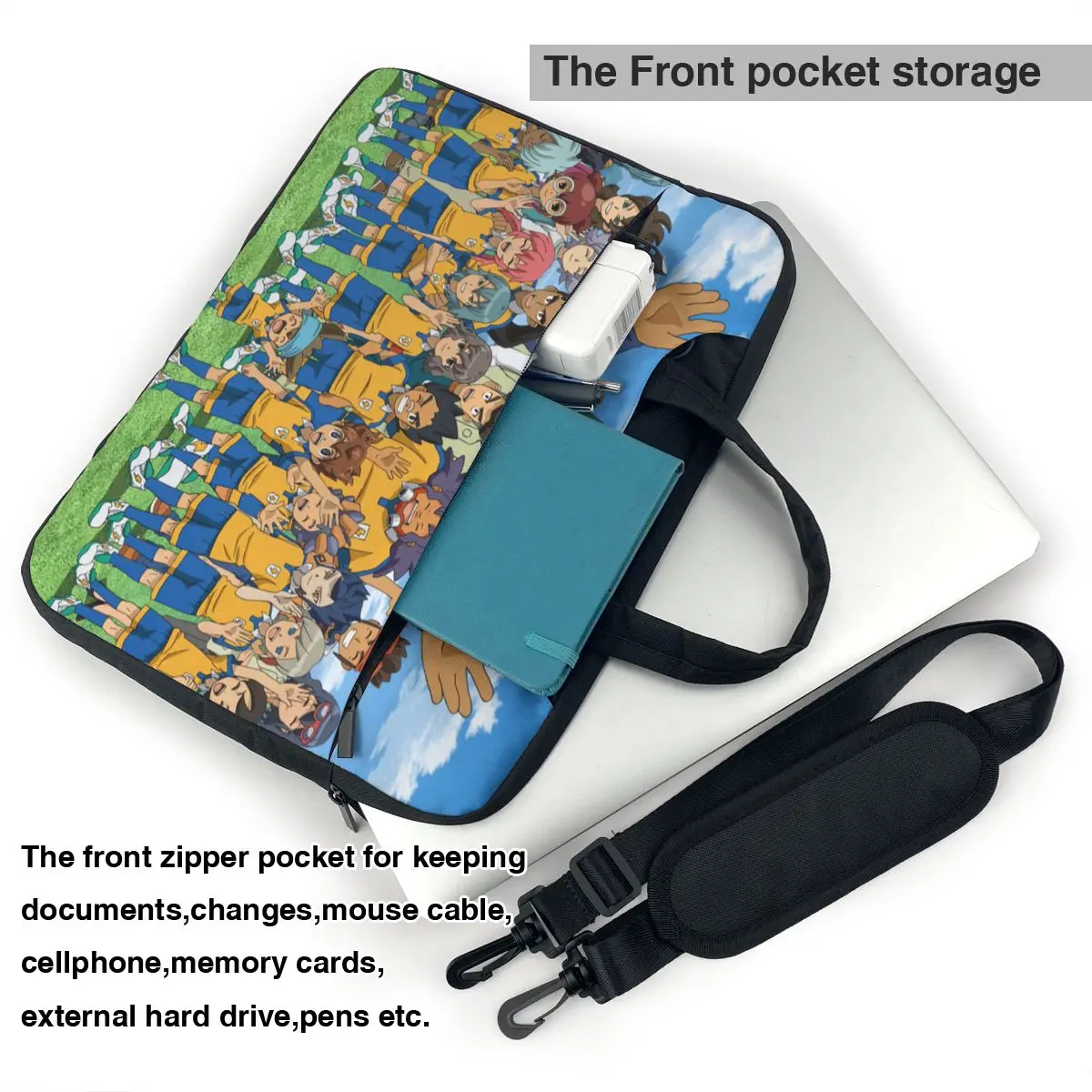 Inazuma Eleven Laptop Bag Case Protective Vintage Computer Bag Bicycle Crossbody Laptop Pouch